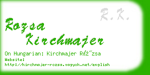 rozsa kirchmajer business card